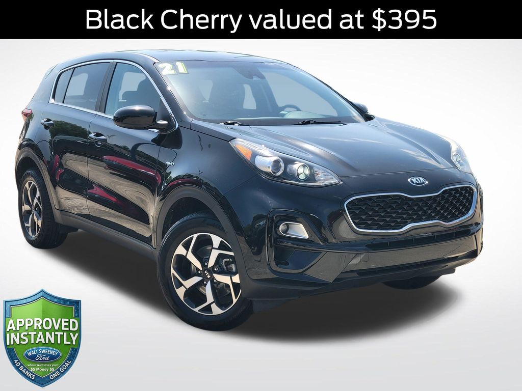 Black Cherry Pearl 2021 Kia Sportage SUV / Crossover All-Wheel Drive 6-Speed Automatic Overdrive
