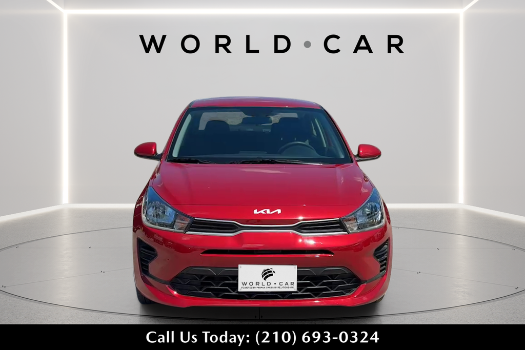 Currant Red 2023 Kia Rio S FWD Sedan Front-Wheel Drive Continuously Variable Transmission