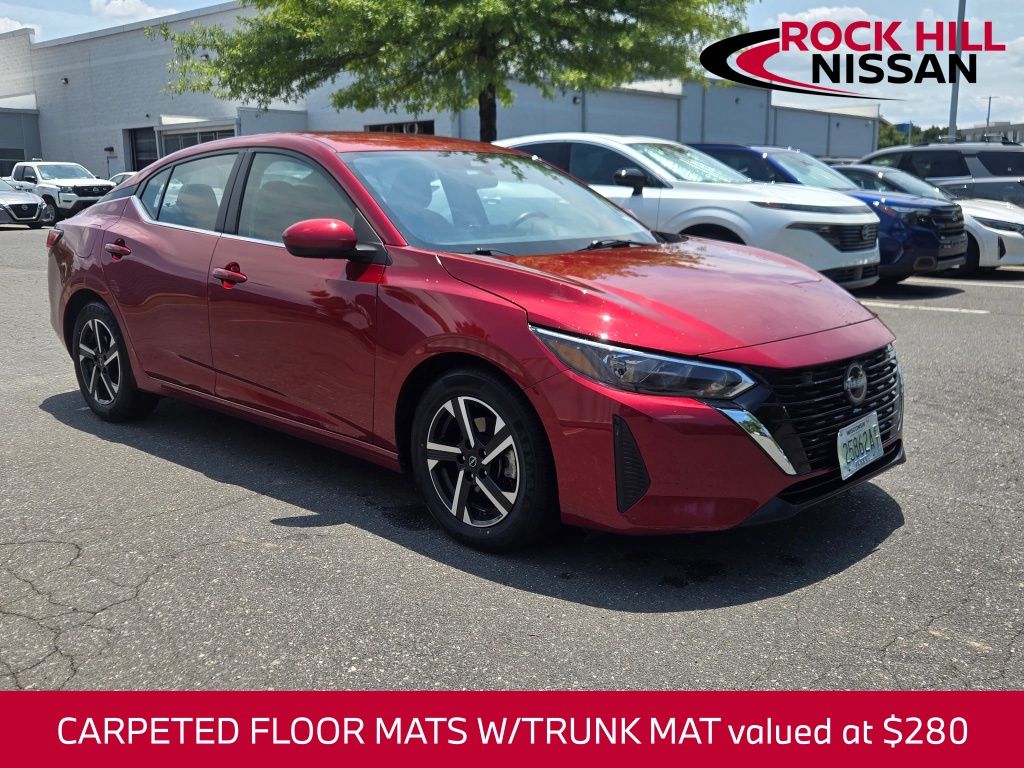 Red (Scarlet Ember Tintcoat) 2024 Nissan Sentra Sedan Front-Wheel Drive Continuously Variable Transmission