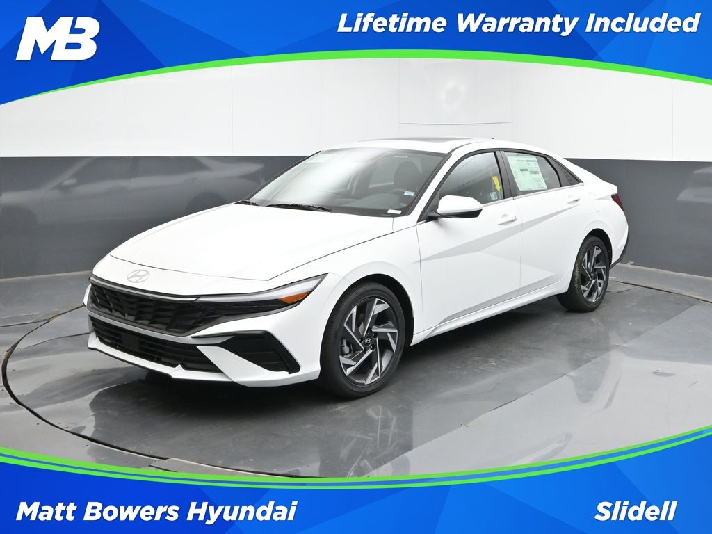 Serenity White 2025 Hyundai Elantra Sedan Front-Wheel Drive Continuously Variable Transmission