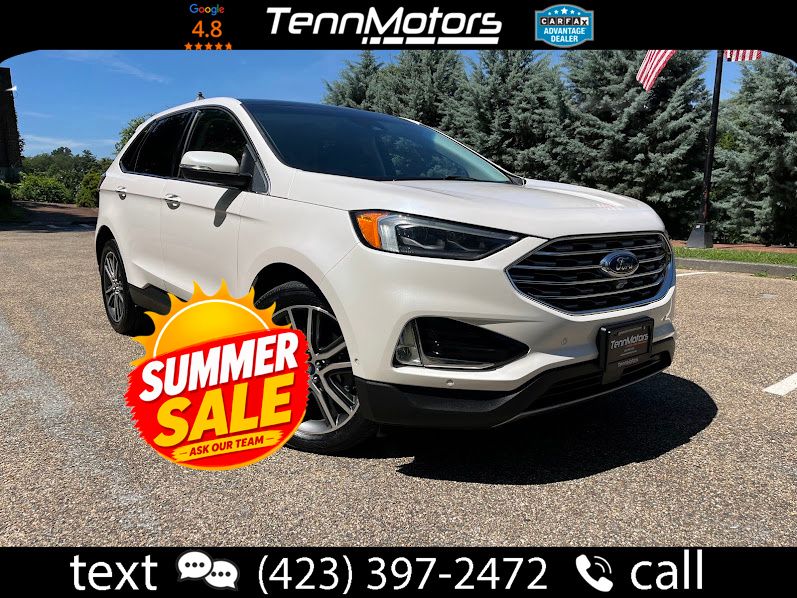 White Platinum Clearcoat Metallic 2019 Ford Edge SUV / Crossover All-Wheel Drive 8-Speed Automatic