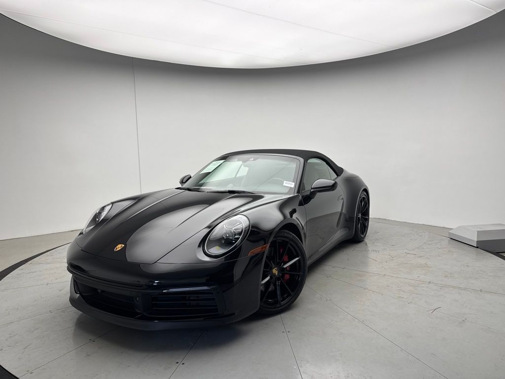 Jet Black Metallic 2021 Porsche 911 Convertible Rear-Wheel Drive 8-Speed Automatic
