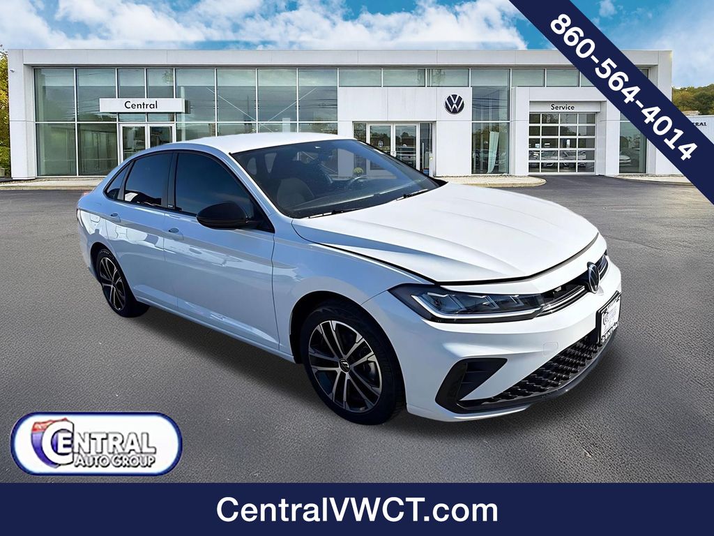 White 2025 Volkswagen Jetta Sport FWD Sedan Front-Wheel Drive 8-Speed Automatic