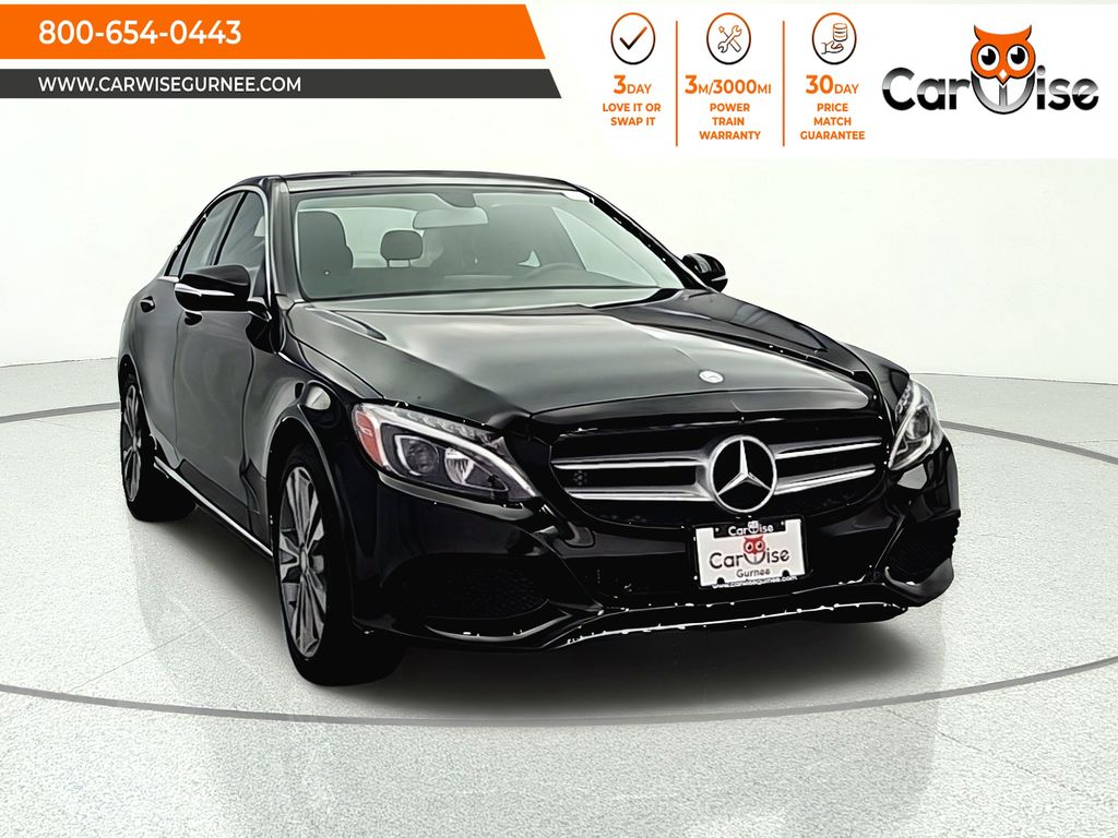 Black 2015 Mercedes-Benz C-Class Sedan All-Wheel Drive 7-Speed Automatic