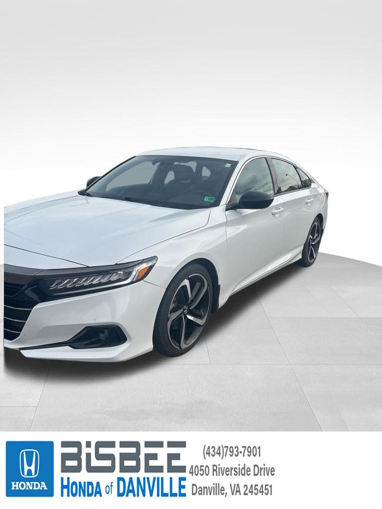 Platinum White Pearl 2022 Honda Accord Sport FWD Sedan Front-Wheel Drive Continuously Variable Transmission