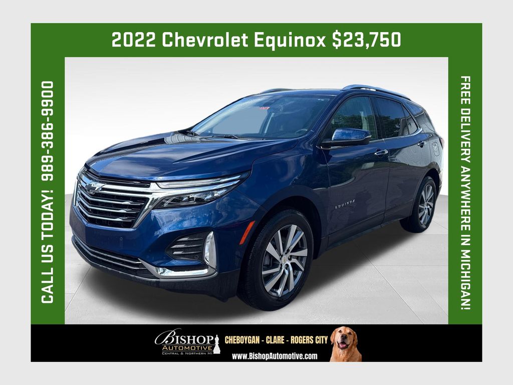 Blue Glow Metallic 2022 Chevrolet Equinox SUV / Crossover Four-Wheel Drive 6-Speed Automatic Overdrive