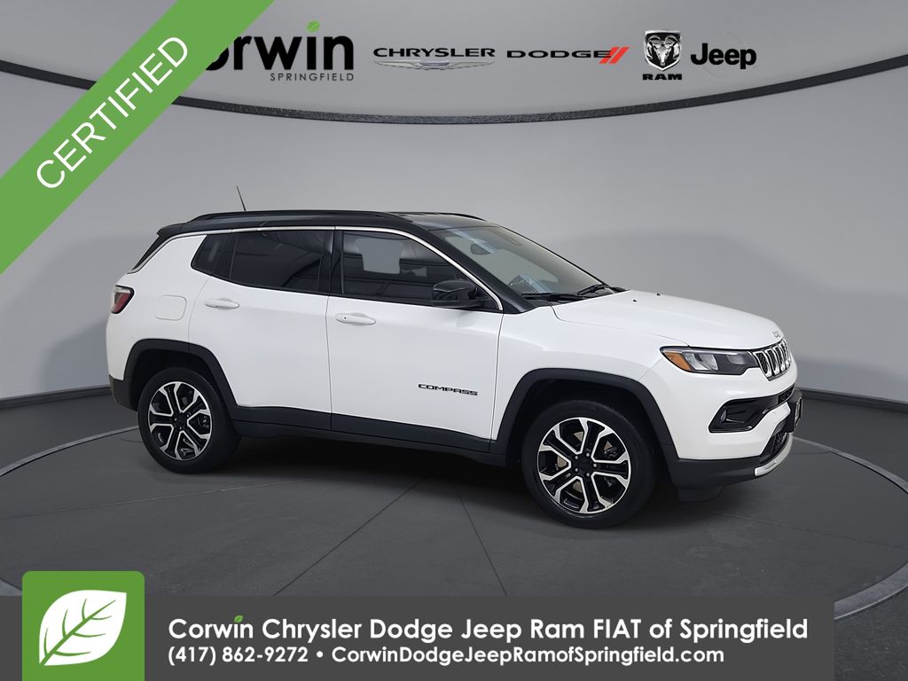 Bright White Clearcoat 2023 Jeep Compass SUV / Crossover Four-Wheel Drive 8-Speed Automatic