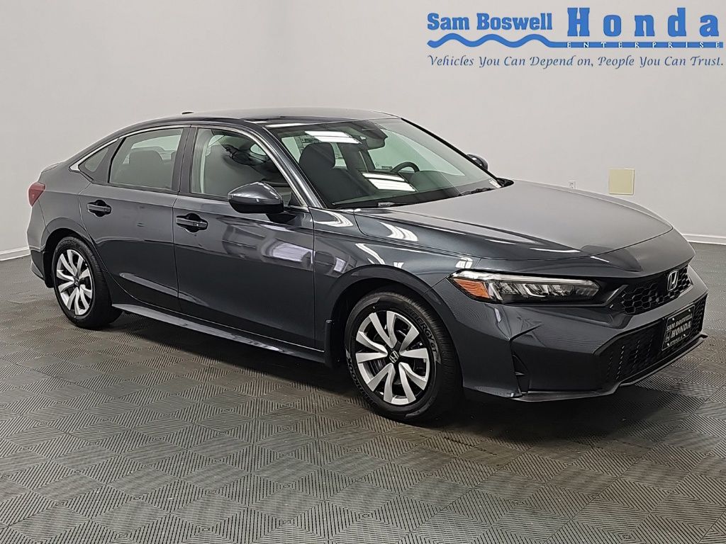 Meteorite Gray Metallic 2026 Honda Civic Sedan Front-Wheel Drive Continuously Variable Transmission