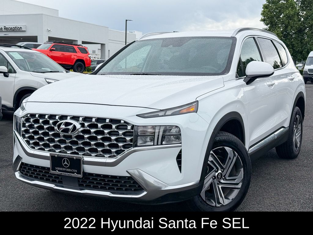 Quartz White 2022 Hyundai Santa Fe SUV / Crossover All-Wheel Drive 8-Speed Automatic