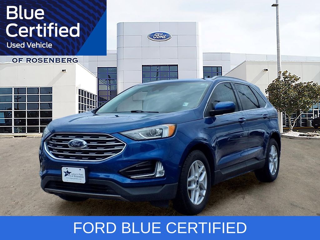 Atlas Blue Metallic 2021 Ford Edge SUV / Crossover Front-Wheel Drive 8-Speed Automatic