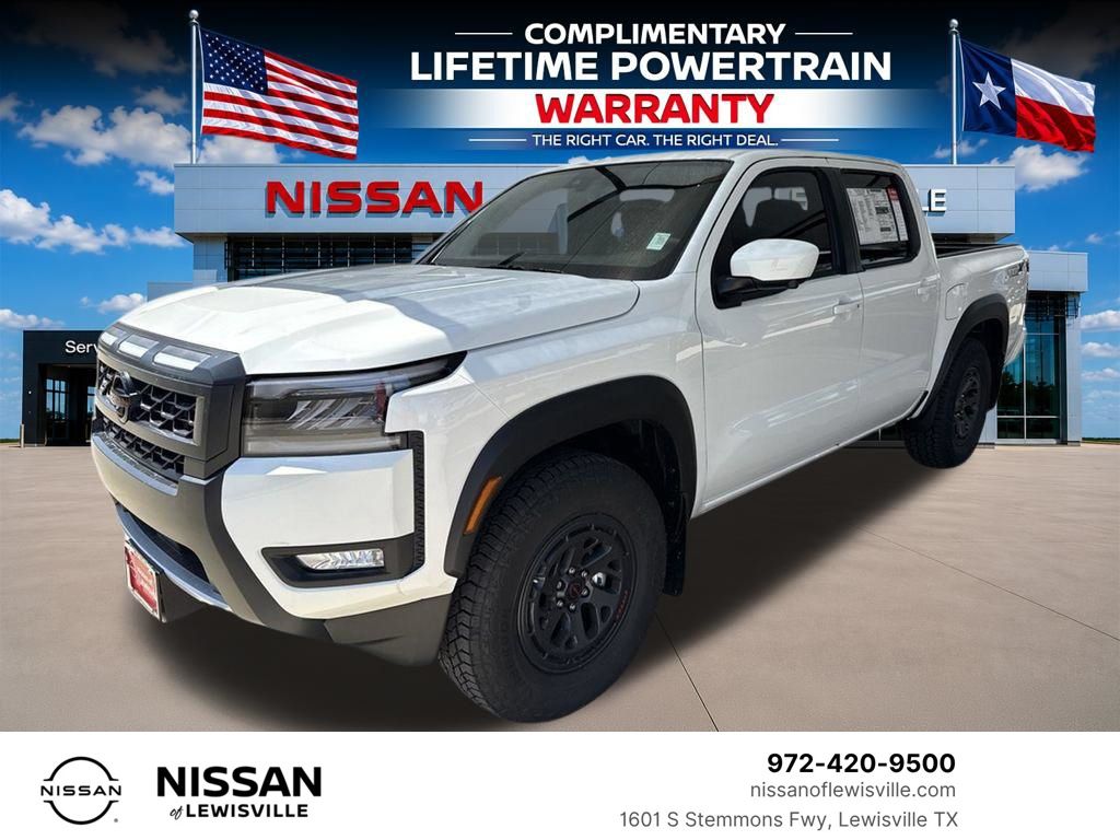 Glacier White 2026 Nissan Frontier Pickup Truck 4X2 9-Speed Automatic Overdrive