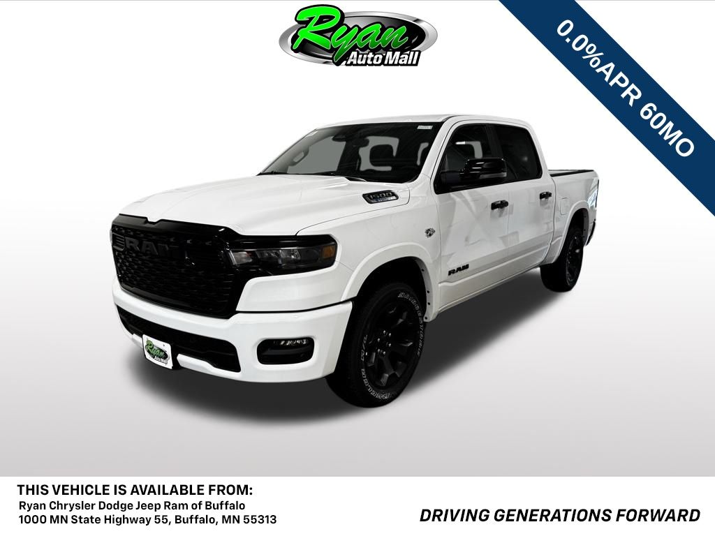 Bright White Clearcoat 2026 RAM 1500 Big Horn Crew Cab 4WD Pickup Truck Four-Wheel Drive 8-Speed Automatic