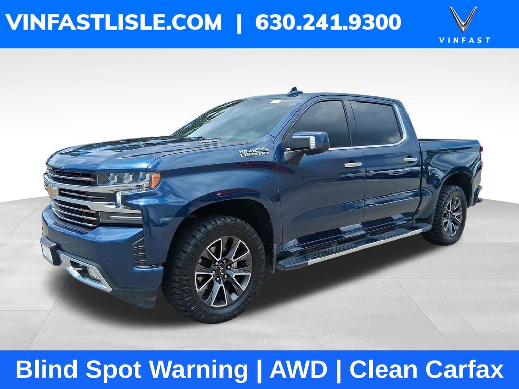 Blue Metallic 2021 Chevrolet Silverado 1500 Pickup Truck Four-Wheel Drive Automatic
