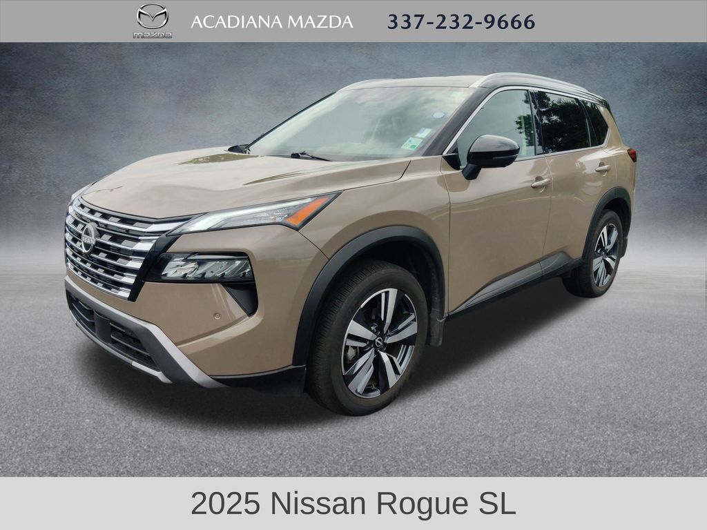 Baja Storm Metallic/Super Black 2025 Nissan Rogue SUV / Crossover All-Wheel Drive Continuously Variable Transmission