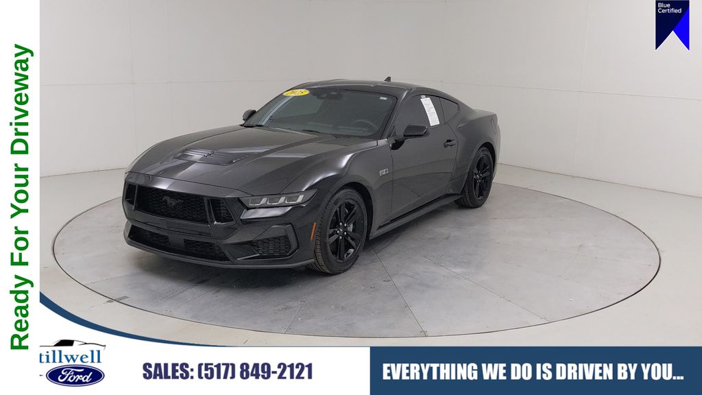 Shadow Black 2025 Ford Mustang Coupe Rear-Wheel Drive 6-Speed Manual
