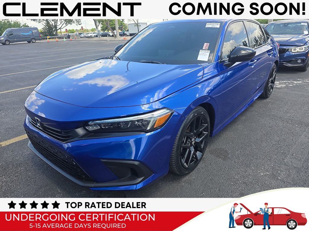 Aegean Blue Metallic 2024 Honda Civic Sedan Front-Wheel Drive Continuously Variable Transmission