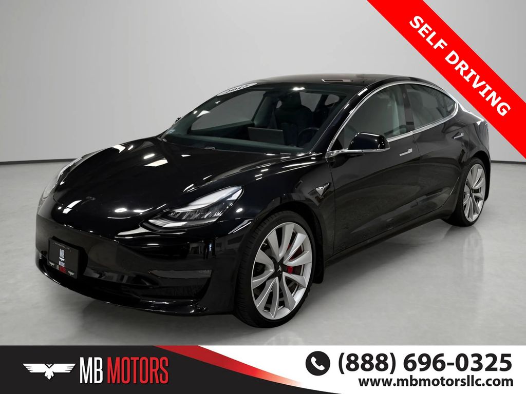 Black 2018 Tesla Model 3 Sedan All-Wheel Drive 1-Speed Automatic
