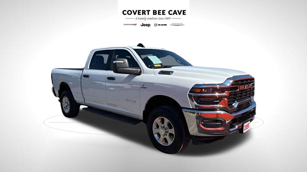 Bright White Clearcoat 2025 RAM 2500 Big Horn Crew Cab 4WD Pickup Truck Four-Wheel Drive 8-Speed Automatic