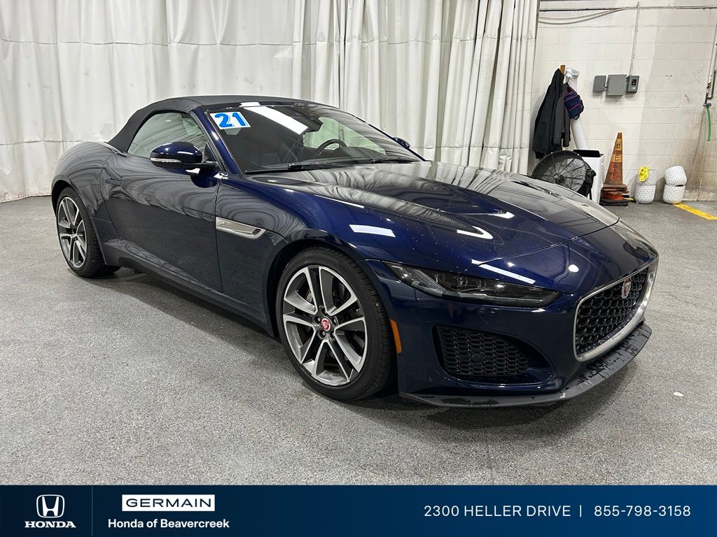 Portofino Blue Metallic 2021 Jaguar F-TYPE Convertible Rear-Wheel Drive 8-Speed Automatic