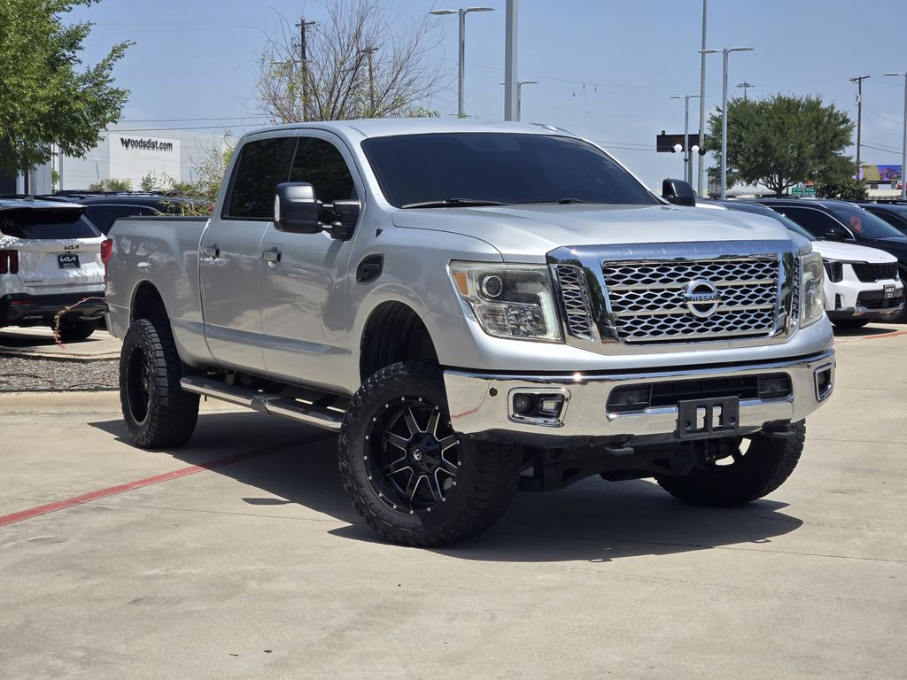 Brilliant Silver 2017 Nissan Titan Pickup Truck Four-Wheel Drive 6-Speed Automatic