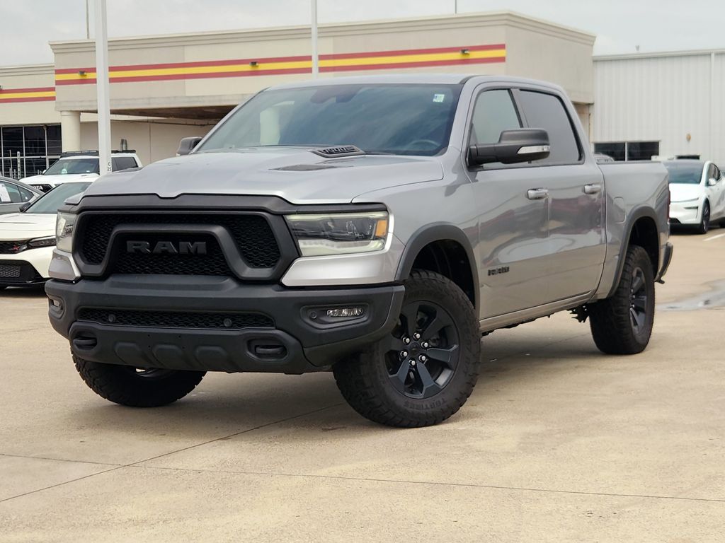 Billet Silver Metallic 2022 RAM 1500 Rebel Crew Cab 4WD Pickup Truck Four-Wheel Drive 8-Speed Automatic