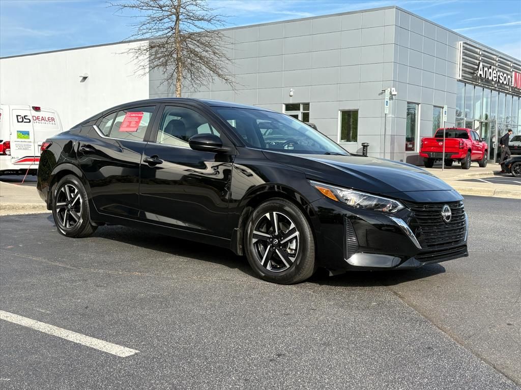 Super Black 2025 Nissan Sentra SV FWD Sedan Front-Wheel Drive Continuously Variable Transmission
