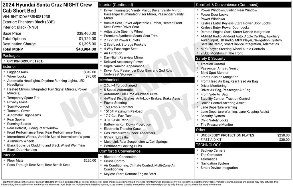 Certified Used 2024 Black Hyundai NIGHT image 25