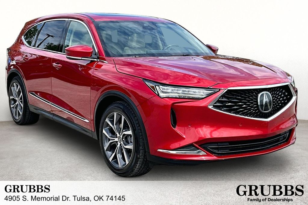 Red 2022 Acura MDX FWD with Technology Package SUV / Crossover Front-Wheel Drive Automatic