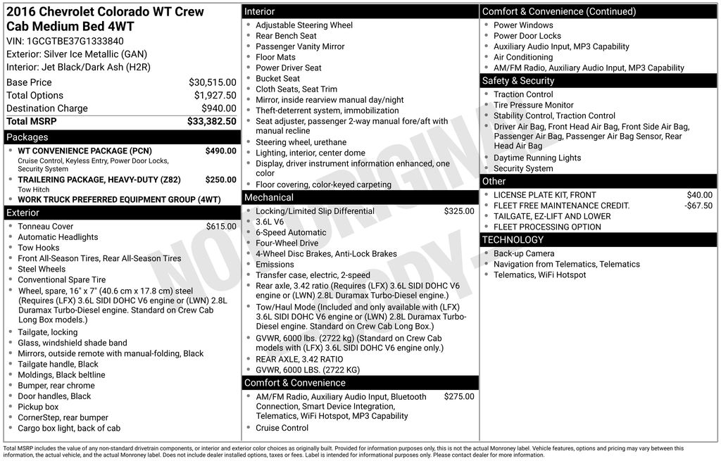 Used Car 2016 Chevrolet Colorado  Work Truck For Sale Under $15,000 In Austin, Texas