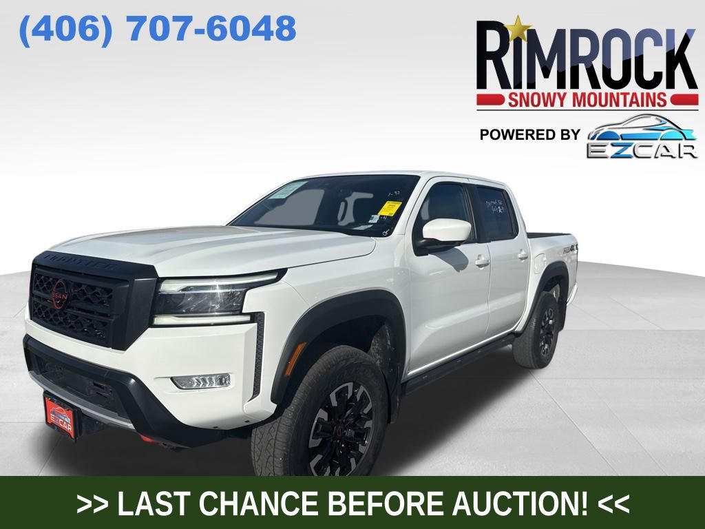 Glacier White 2024 Nissan Frontier PRO-4X Crew Cab 4WD Pickup Truck Four-Wheel Drive 9-Speed Automatic Overdrive