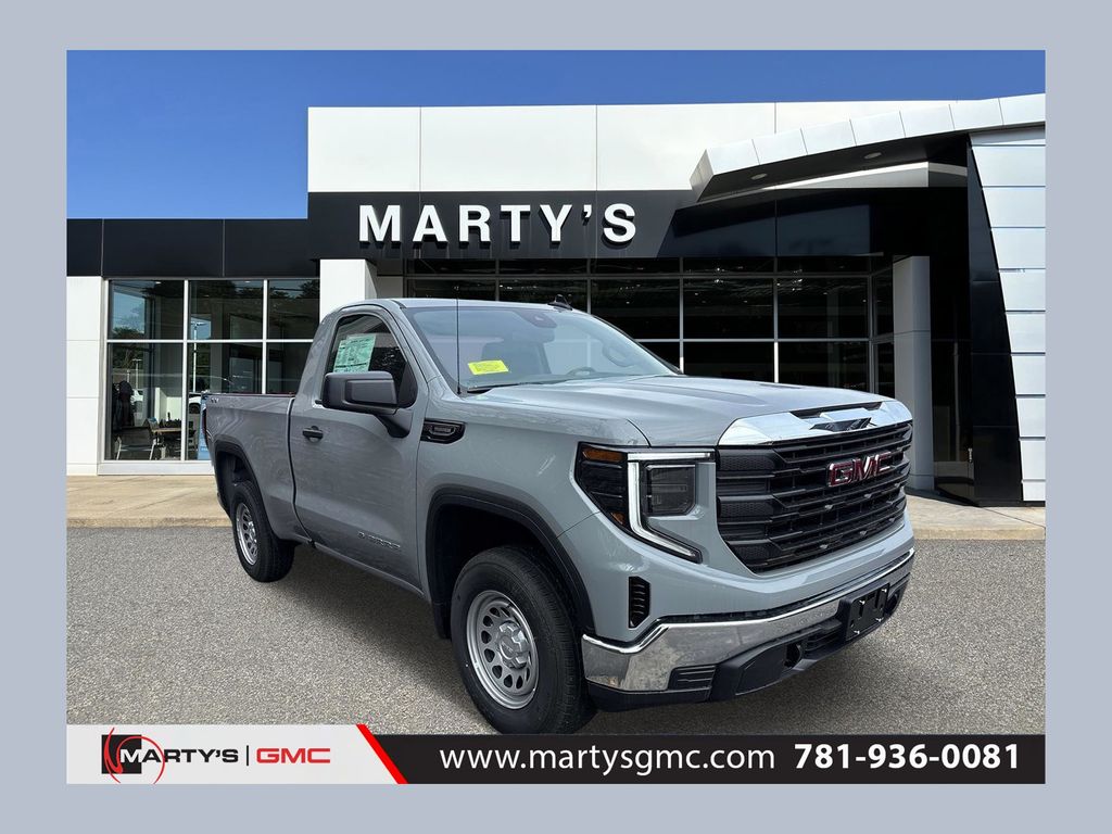 Thunderstorm Gray 2025 GMC Sierra 1500 Pro Regular Cab 4WD Pickup Truck Four-Wheel Drive 8-Speed Automatic