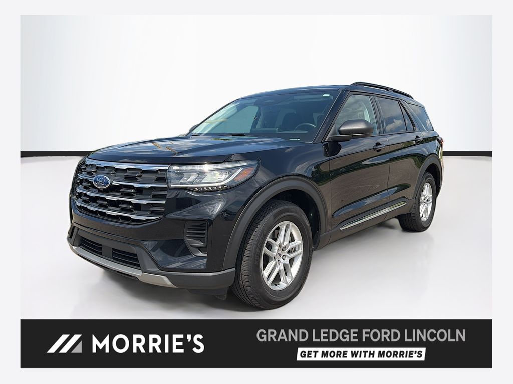 Agate Black Metallic 2025 Ford Explorer SUV / Crossover All-Wheel Drive Automatic
