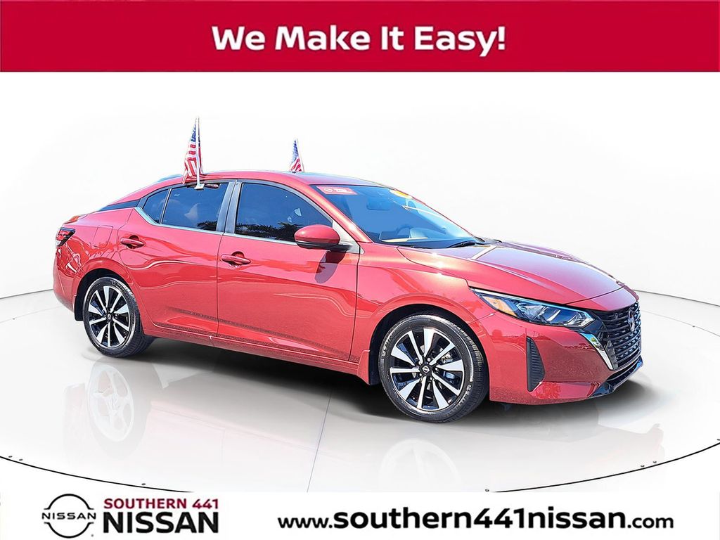 Red (Scarlet Ember Tintcoat) 2025 Nissan Sentra SV FWD Sedan Front-Wheel Drive Continuously Variable Transmission
