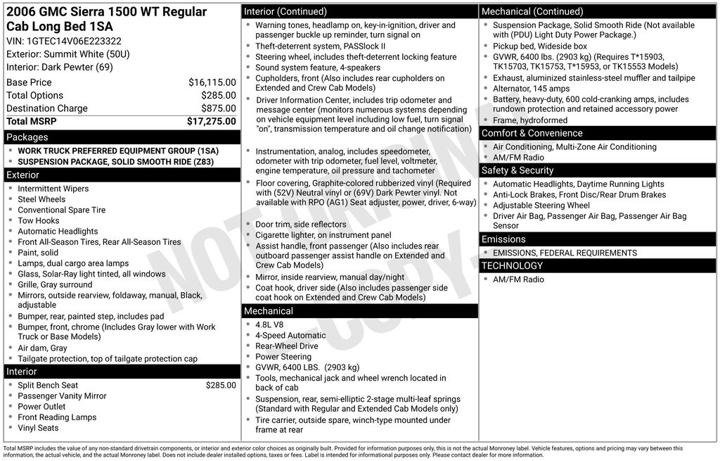 2006 GMC Sierra 1500 Work Truck's photo