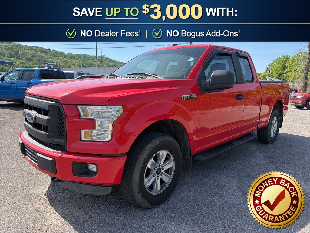 Race Red 2015 Ford F-150 XL SuperCab 4WD Pickup Truck Four-Wheel Drive 6-Speed Automatic