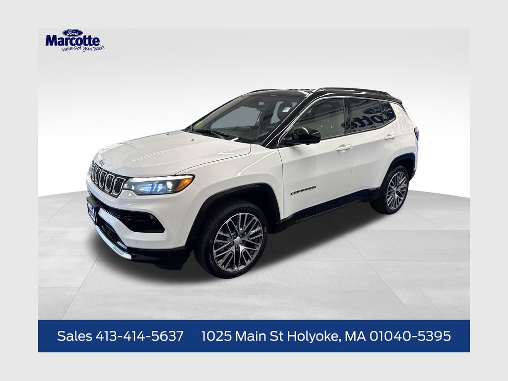 Bright White Clearcoat 2023 Jeep Compass Limited 4WD SUV / Crossover Four-Wheel Drive 8-Speed Automatic