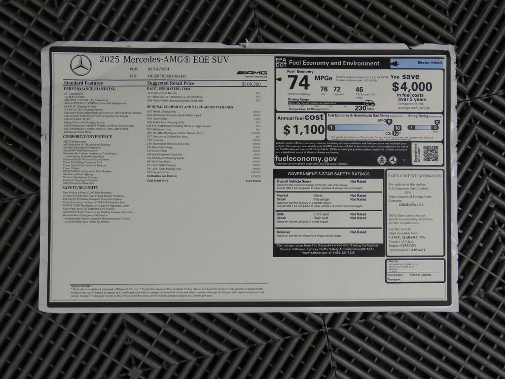 2025 Mercedes-Benz EQE AMG 9