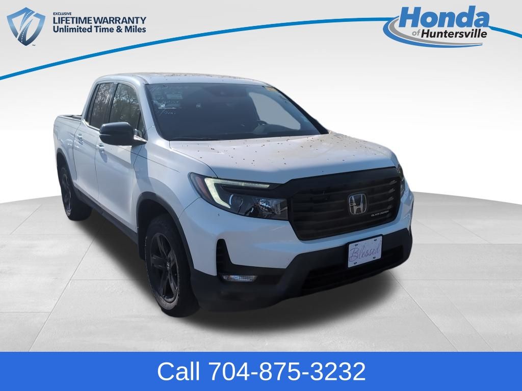 Platinum White 2023 Honda Ridgeline Black Edition AWD Pickup Truck All-Wheel Drive 9-Speed Automatic