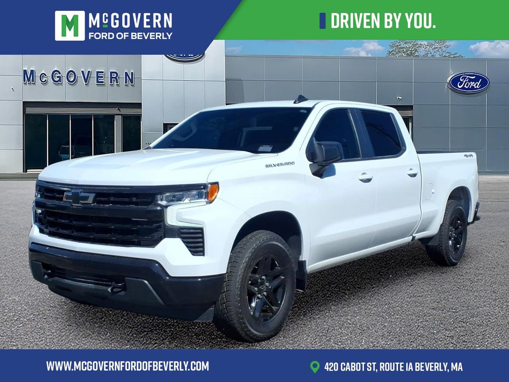 White 2025 Chevrolet Silverado 1500 Pickup Truck Four-Wheel Drive Automatic