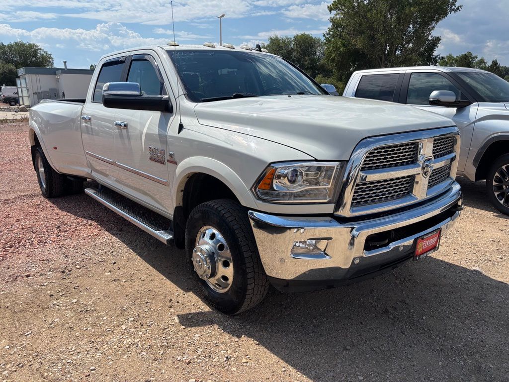 Pearl White 2017 RAM 3500 Pickup Truck Four-Wheel Drive 6-Speed Automatic