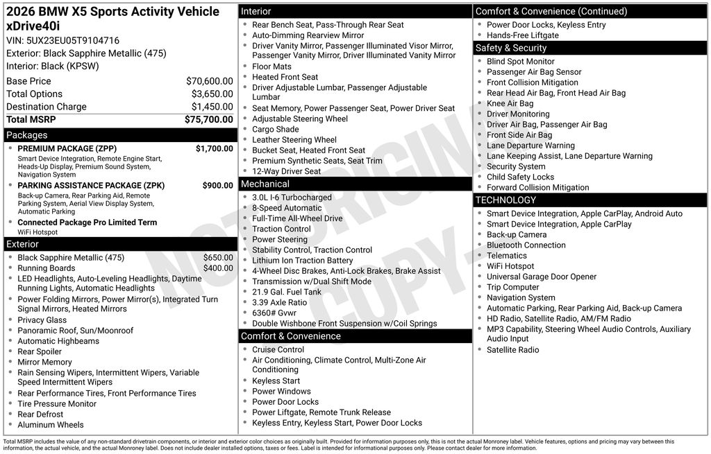 2026 BMW X5 xDrive40i - Image 3