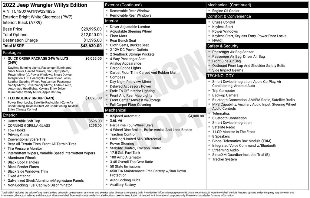Used 2022 White Jeep Willys image 5
