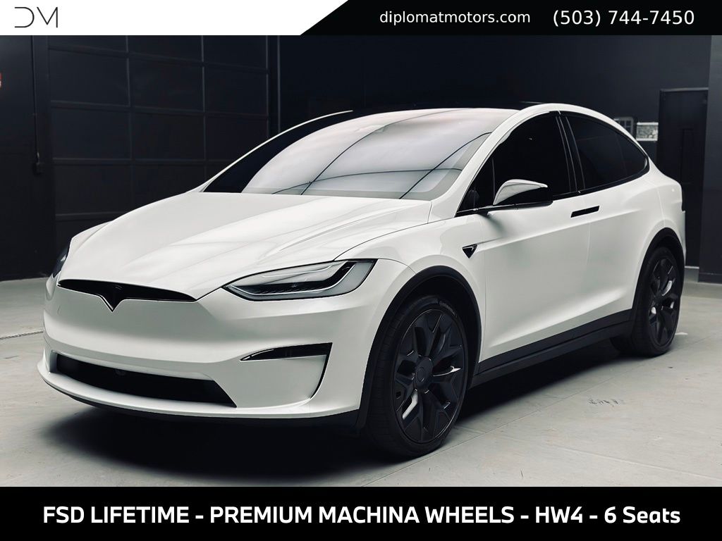 Pearl White 2026 Tesla Model X SUV / Crossover All-Wheel Drive Automatic