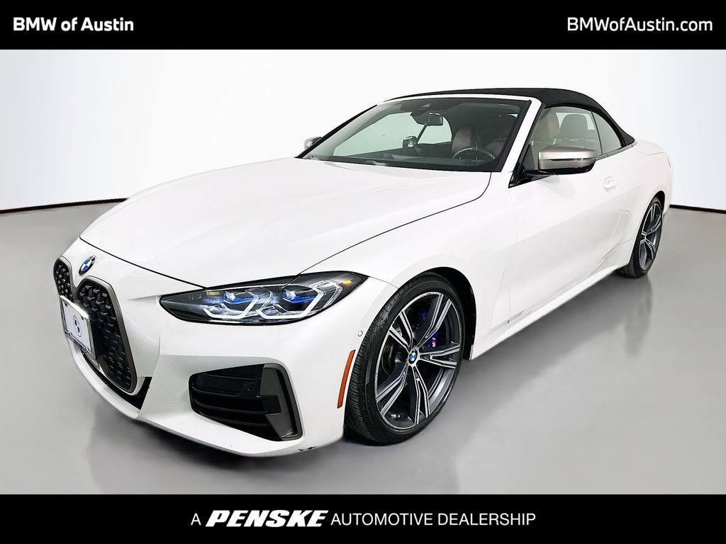 White Metallic 2024 BMW 4 Series Convertible Rear-Wheel Drive 8-Speed Automatic