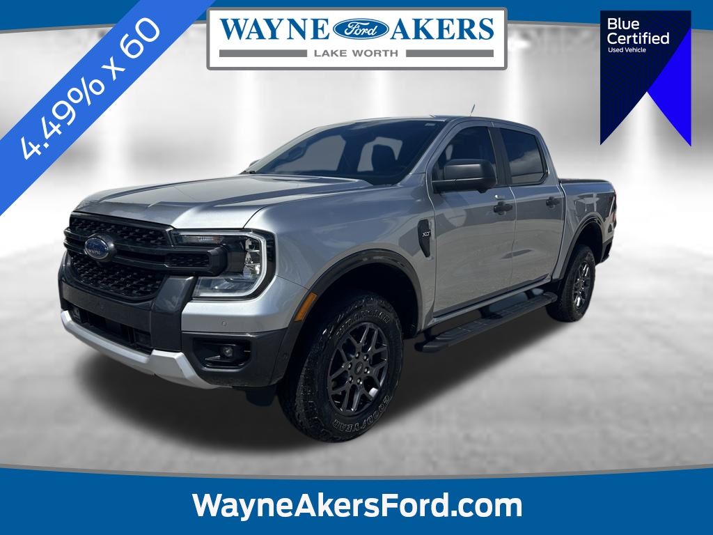 Silver Metallic 2024 Ford Ranger Pickup Truck Four-Wheel Drive Automatic