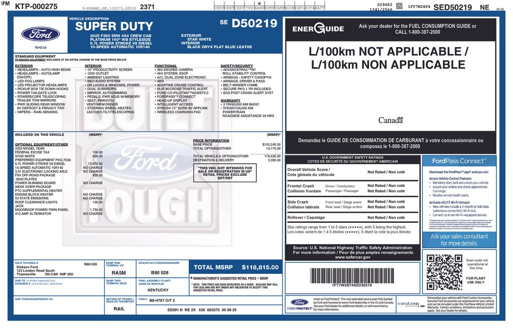 Used 2025 White Ford Platinum image 30