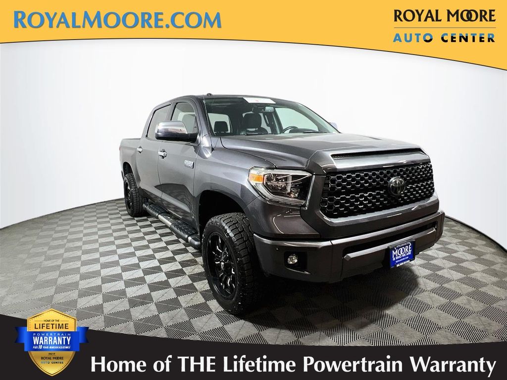 Magnetic Gray Metallic 2018 Toyota Tundra Platinum CrewMax 5.7L 4WD Pickup Truck Four-Wheel Drive 6-Speed Automatic Overdrive