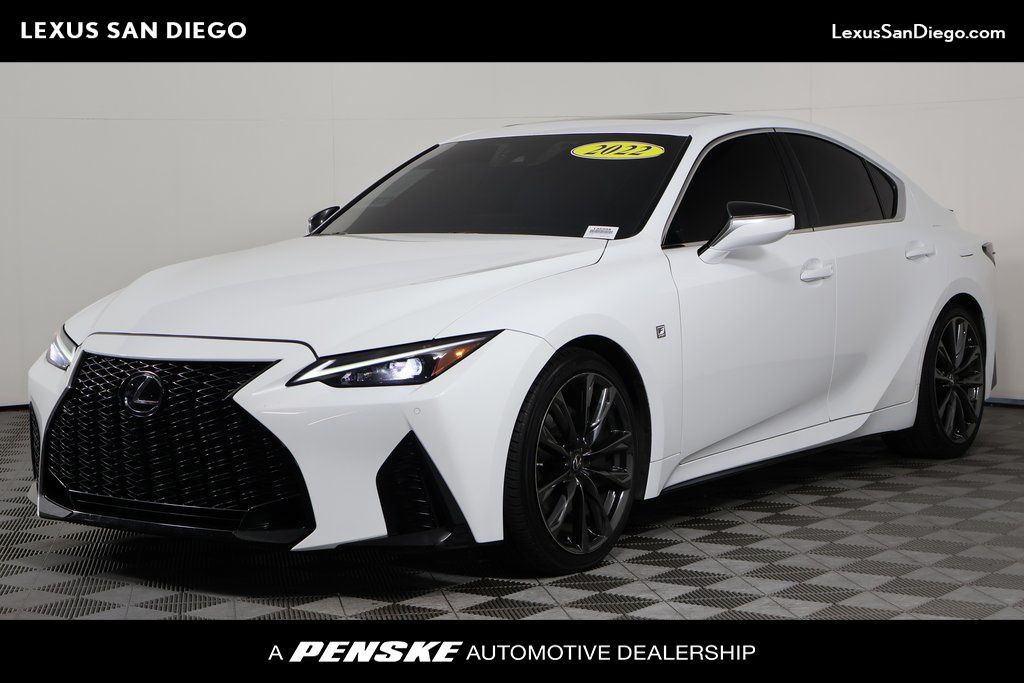 Ultra White 2022 Lexus IS Sedan Rear-Wheel Drive 8-Speed Automatic