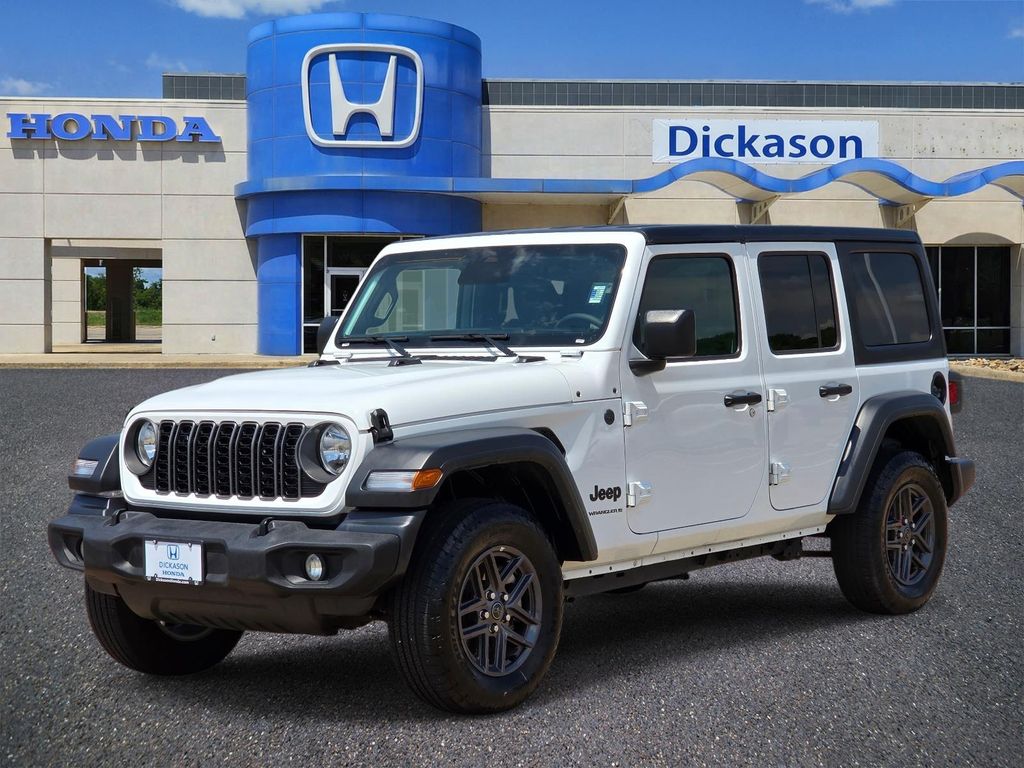 Bright White Clearcoat 2025 Jeep Wrangler Sport S 4-Door 4WD SUV / Crossover Four-Wheel Drive 8-Speed Automatic