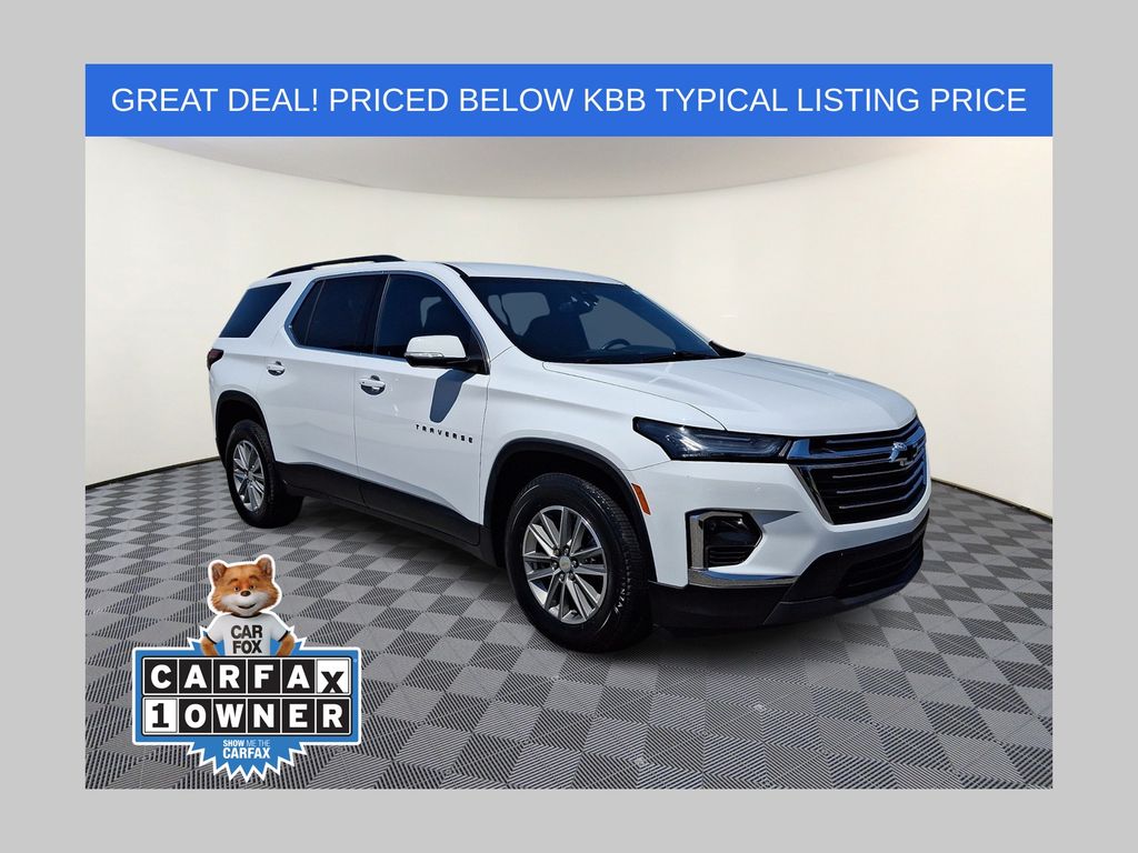 Summit White 2023 Chevrolet Traverse SUV / Crossover Four-Wheel Drive 9-Speed Automatic